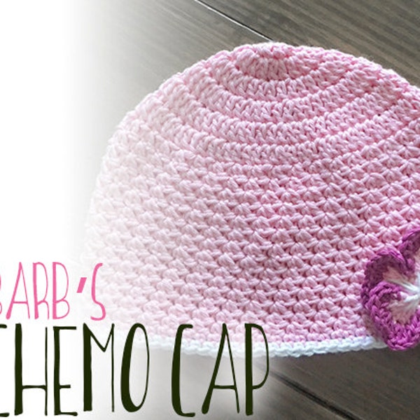 Chemo Cap Hat Crochet Pattern PDF (Barb's Chemo Cap Crochet Pattern by Little Monkeys Crochet) Beanie Hat Pattern, Crochet Chemo Hat