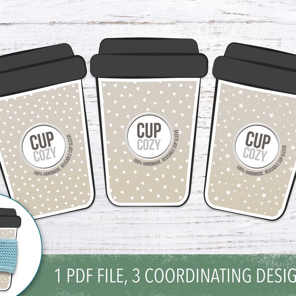Coffee Cozy Template - Etsy