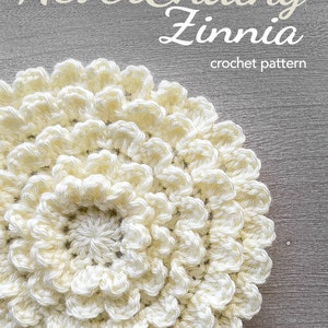 Crochet Flower Pattern PDF The Neverending Zinnia Crochet Pattern by Little Monkeys Crochet flower crochet pattern zinnia crochet instant image 1