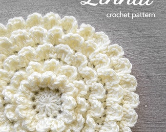 Crochet Flower Pattern PDF (The Neverending Zinnia Crochet Pattern by Little Monkeys Crochet) flower crochet pattern zinnia crochet instant