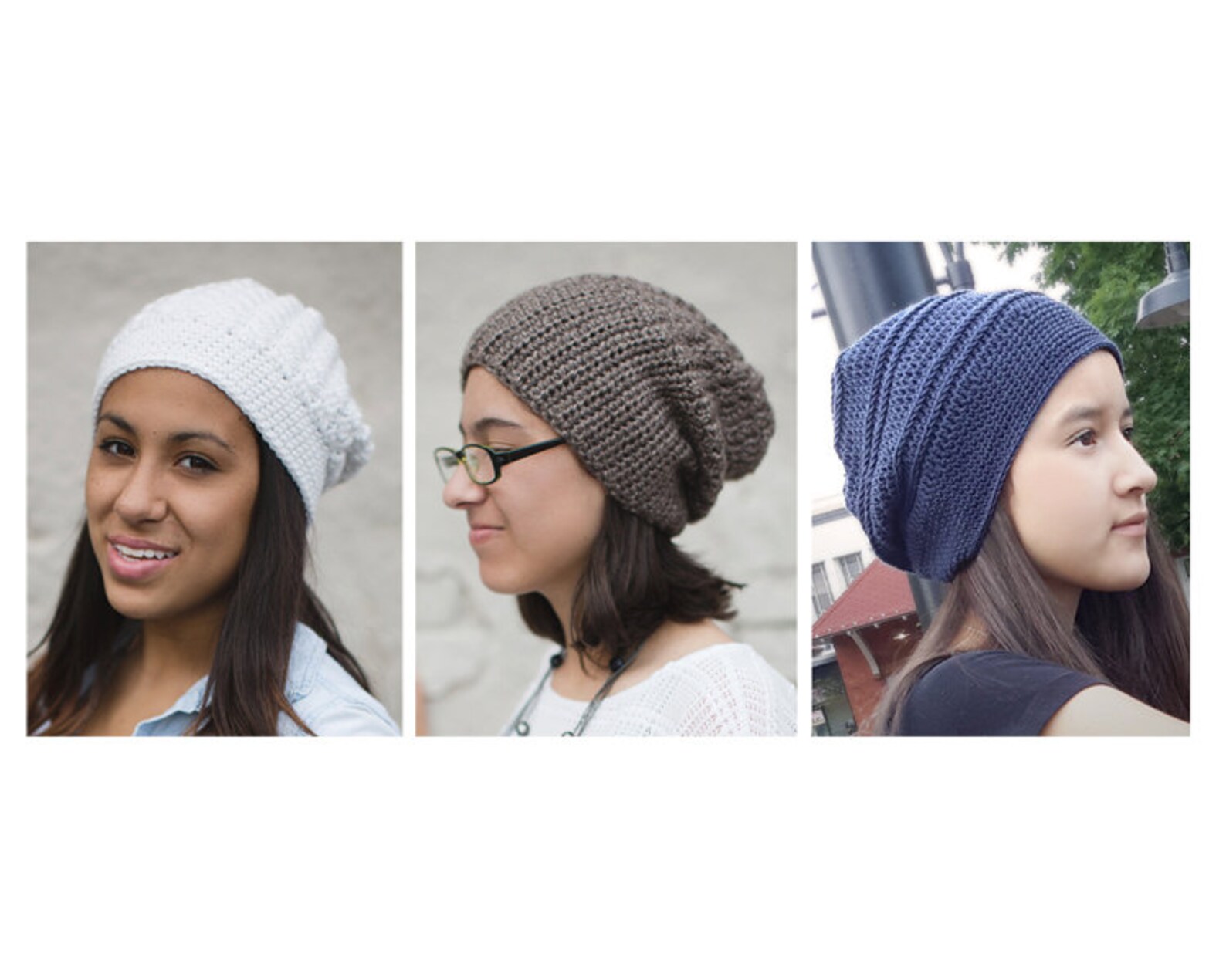 Slouchy Hat Crochet Patterns - 9 Pattern E-book by Little Monkeys ...