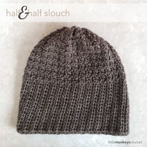 Slouchy Hat Crochet Pattern PDF (the Half & Half Slouch Hat Crochet ...