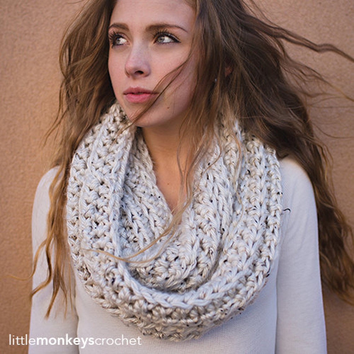 Crochet Pattern - Chunky Ribbed Infinity Scarf (infinity Scarf Crochet ...