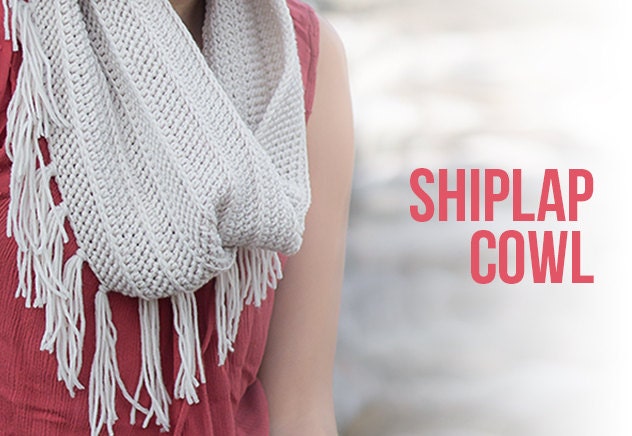 Pattern: Shiplap Cowl Scarf Crochet Pattern PDF (Fringe Cowl Scarf Crochet Pattern by Little Monkeys Crochet) Crochet Pattern Easy Cowl