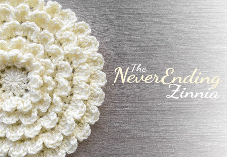 Crochet Flower Pattern PDF The Neverending Zinnia Crochet Pattern by Little Monkeys Crochet flower crochet pattern zinnia crochet instant image 2