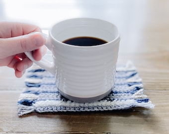 Pattern: Mug Rug Crochet Pattern PDF (Crochet Mug Rug Coaster Pattern by Yarn + Chai) Mug Rug, coaster, crocheted, PDF, pattern