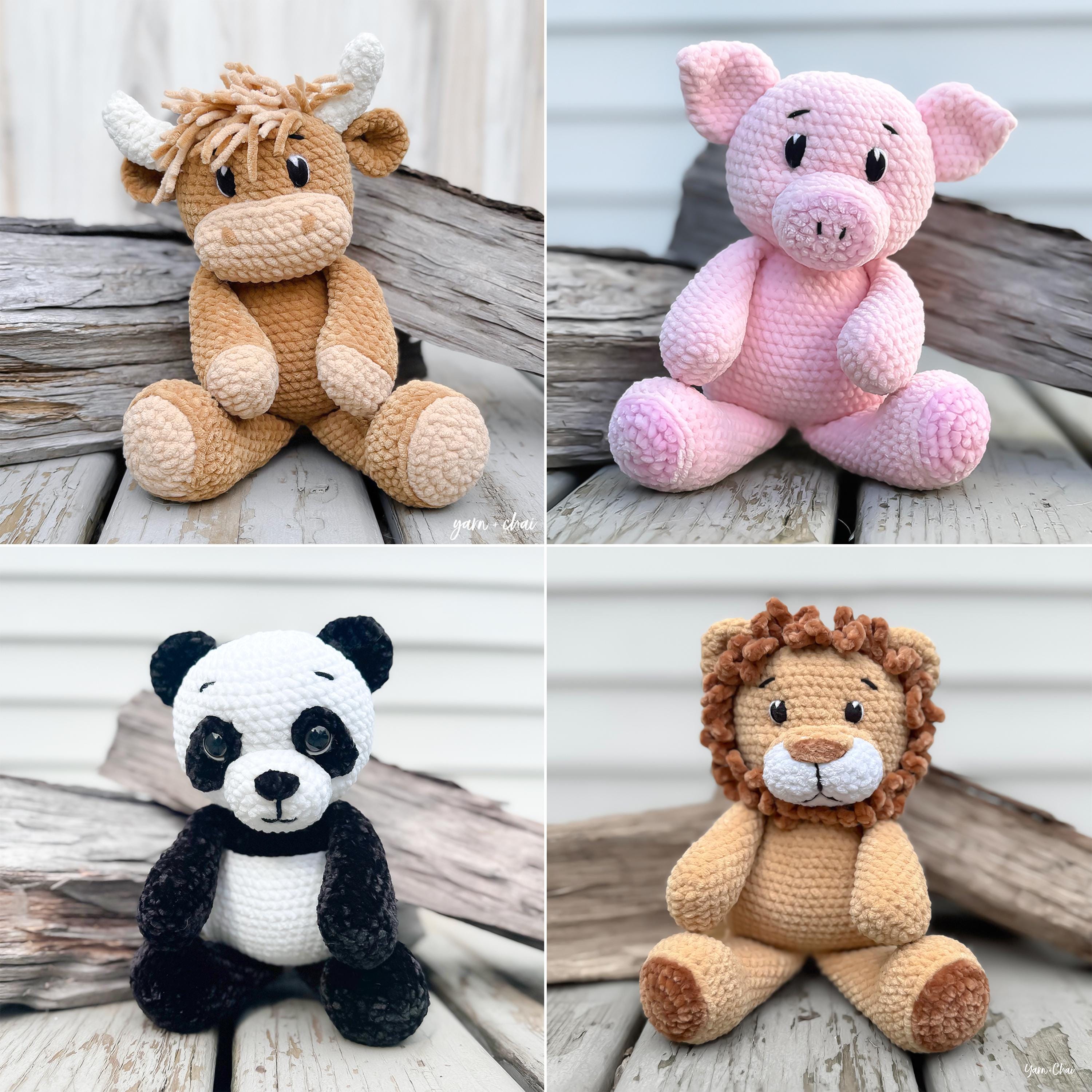 39 Plushie Crochet Patterns for Soft, Cuddly Amigurumi Makes 30 Animals Pattern Bundle: Amigurumi Highland Cow Crochet