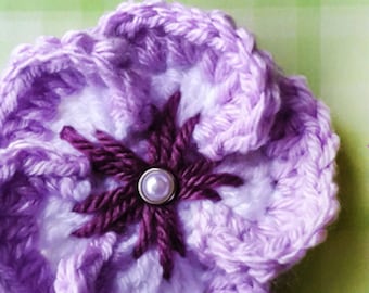 Crochet Flower Pattern PDF (Tropical Flower Crochet Pattern by Little Monkeys Crochet) flower crochet pattern, crochet flower, embellishment