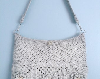 Purse Crochet Pattern, Crochet Shoulder Bag Pattern (The Wildflower Shoulder Bag Pattern by Little Monkeys Crochet) crochet, pattern, PDF