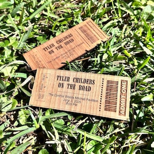 Old School, 90er Event-Holzticket - Geschenk offenbaren Überraschungsmemento - Personalisiert