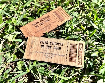 Billet en bois pour événement Old School, 90's - Cadeau surprise souvenir - Personnalisé