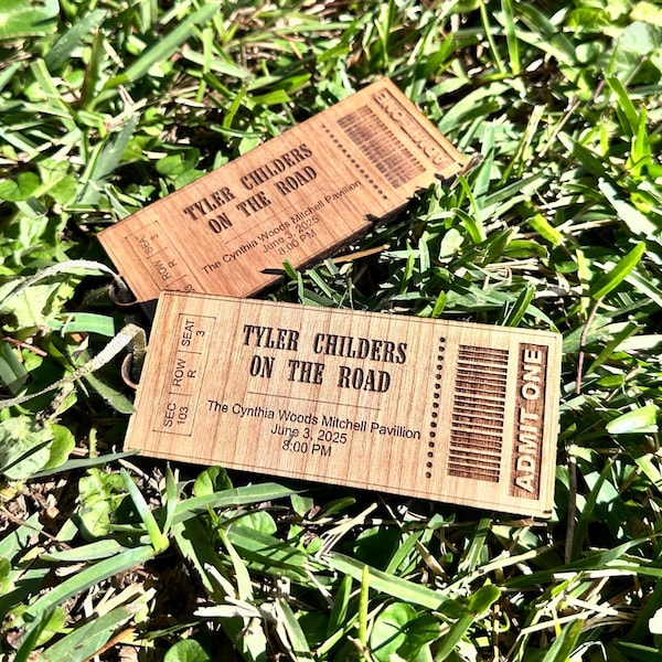 Old School, 90's Event Wooden Ticket - Gift Reveal Surprise Memento - Personalized