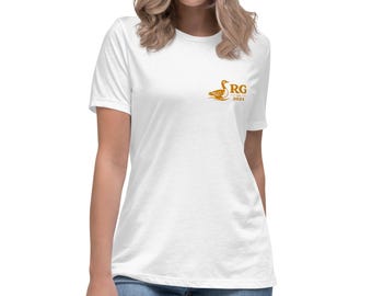 T-shirt avec logo Rusty Goose - Doux, simple, style uni, t-shirt décontracté pour femmes