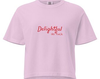 Délicieux en tant que t-shirt femme F*ck | t-shirt graphique drôle mignon | Chemise décontractée douce | T-shirt minimaliste impertinent | Cadeau pour elle