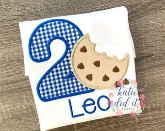 Cookie Birthday Applique Shirt, Personalized Baking Party