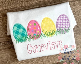 Easter egg applique shirt, girls Easter shirt, Easter egg shirt, girls Easter shirt, egg shirt, Easter egg shirt, personalized