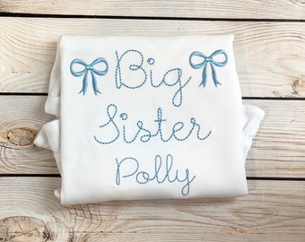 Big brother big sister applique shirt or  with name, big brother, little brother shirt, little sister shirt, sibling shirts