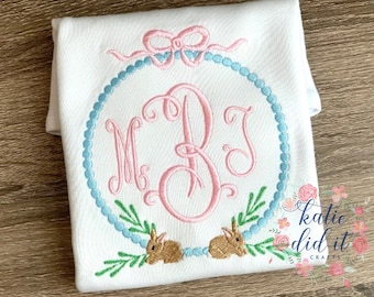 Easter shirt, monogram, embroidery, girls Easter shirt, bunny, rabbit , girls, spring, easter