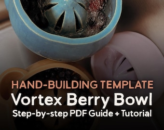 Viral Vortex Berry Bowl Hand-Building Templates – Slab Building SVG Bundle + Step-by-Step Guide (Cricut Compatible)