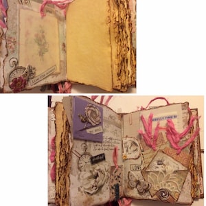 Time and Love Handmade Junk Journal 100 Vintage Looking Pages, 8x6x3 - Etsy