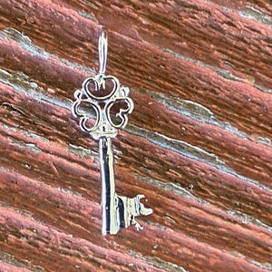 Sterling Skeleton Key Charm