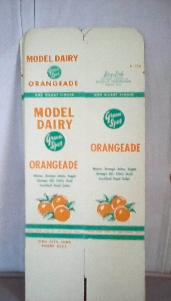 Vintage Unused Cardboard Orange Juice Containers Etsy