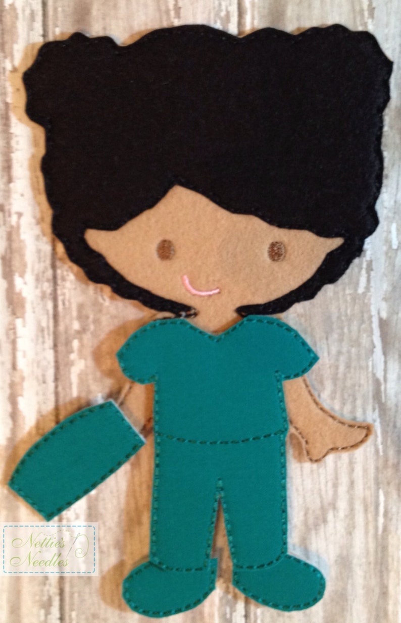 Community Helpers: Nurse OR Doctor Dress Up Outfits for Felt Doll image 1