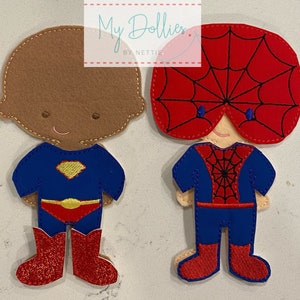 SUPERHEROES:Felt Superhero Clothing Set for BOY Felt Dolls