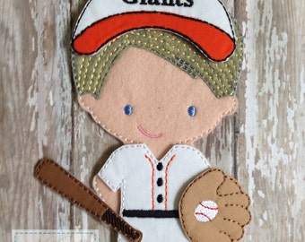 Take Me Out To the Ball Game: Felt Doll Baseball Uniform