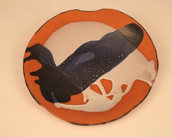 Large Ceramic Round Plate 15" x 15"