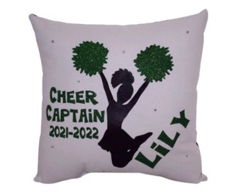 Cheer Captain Gift PERSONALIZED CHEERLEADER PILLOW | 3 Lines Of Print | Senior Night | team gifts | Birthday  Gift Personalized