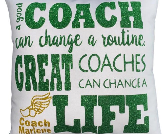 COACHES  Gift | Unique One Of A Kind Present | custom printed and personalized pillow for any sport