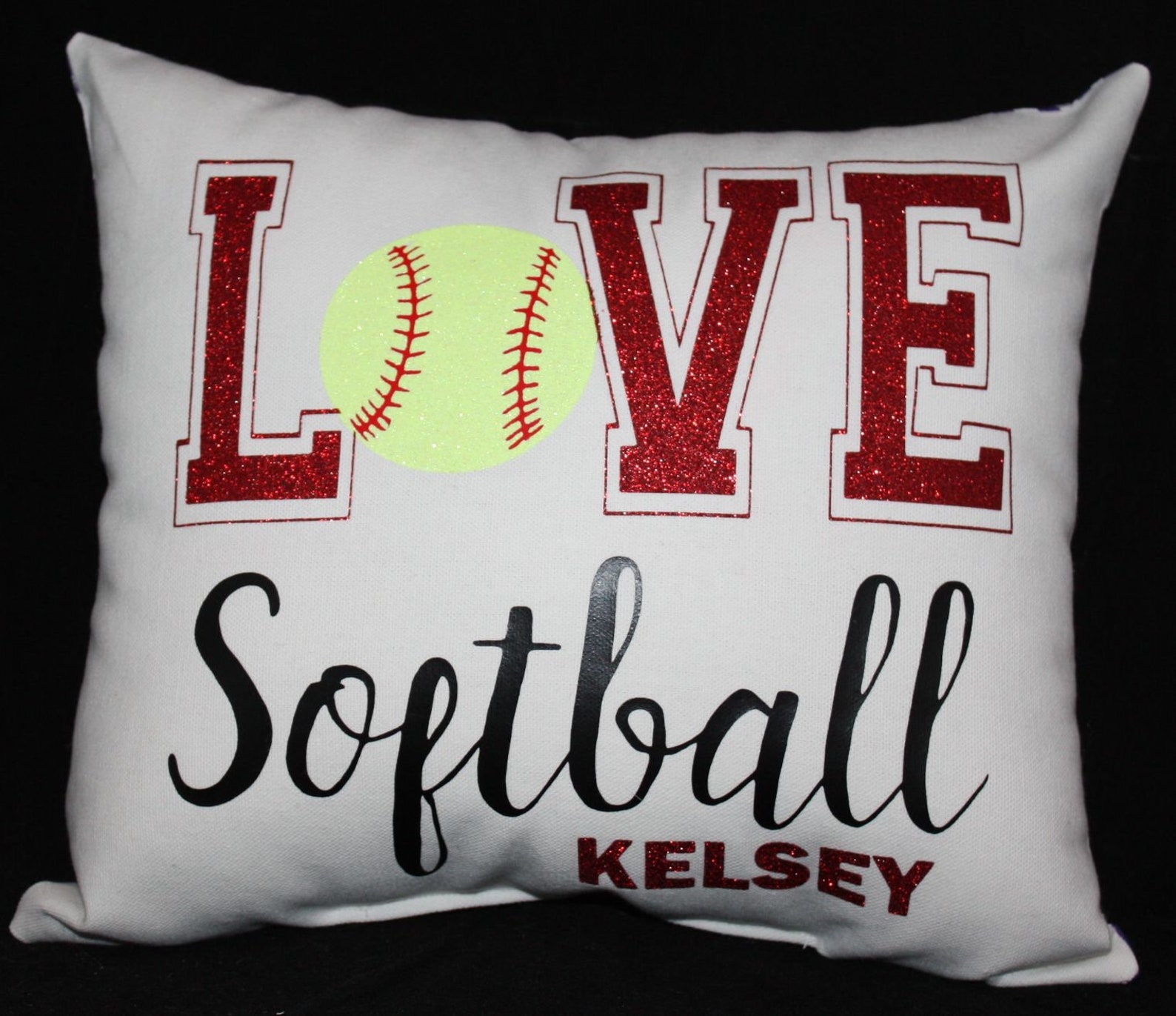 Girls SOFTBALL GIFT Personalized Pillow printed in your Etsy