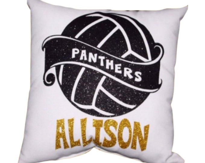 Custom Volleyball Personalized Gift Pillow Senior Night Gift for High School Girls Volleyball  School Spirit Gift