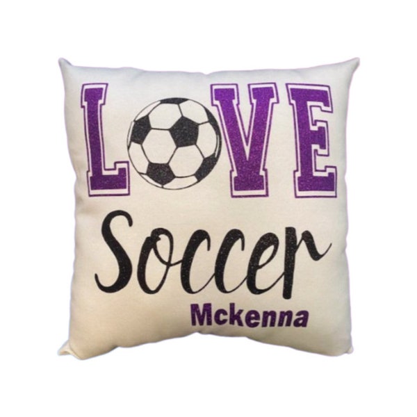 Soccer Pillow Etsy