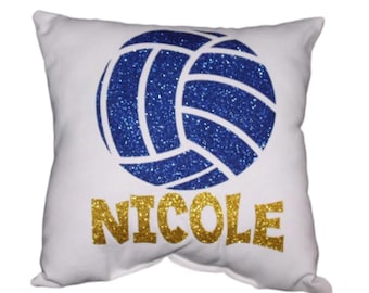 Custom Volleyball Gift Pillow for Teenage Girls Bedroom Décor Sports Gifts for Team in Bulk from Volleyball Coach Senior Night Gift