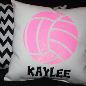 Girls Volleyball Custom Pillow Volleyball Team Gifts for Teenage Girls Senior Night Personalized for High School Athletes Team Discounts image 4