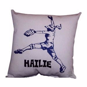 Softball Pitcher  Gift custom printed and personalized softball pillow for your favorite player | unique softball gift