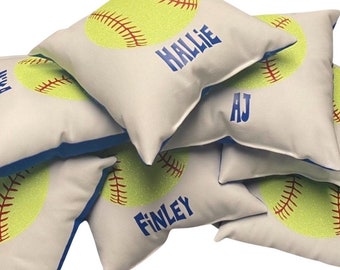 Softball Gift custom printed and personalized pillow present for favorite softball player or entire team | team discounts Softball birthday