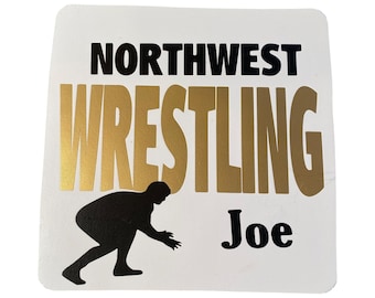 Wrestling Locker Magnet Wrestlers Locker Sign Team Gifts  Recognition Gift Custom Girl or Guy wrestle Design for Locker Decor