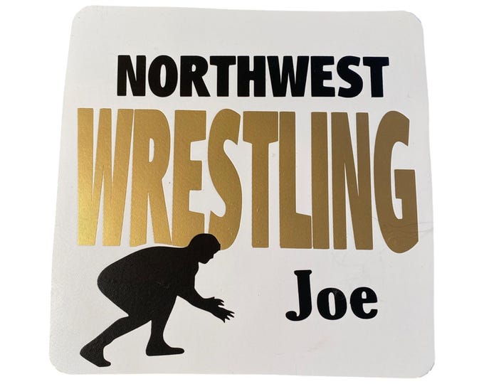 Wrestling Locker Magnet Wrestlers Locker Sign Team Gifts  Recognition Gift Custom Girl or Guy wrestle Design for Locker Decor