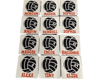 Volleyball Team Locker Magnets  Custom gifts personalized signs Perfect recognition for entire team or just your favorite player