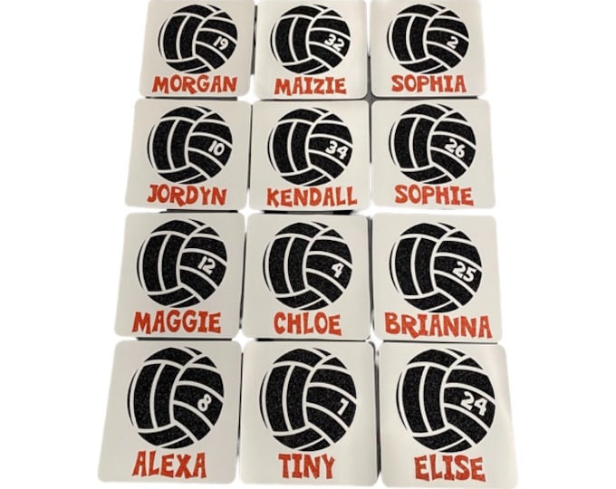 Volleyball Team Locker Magnets  Custom gifts personalized signs Perfect recognition for entire team or just your favorite player