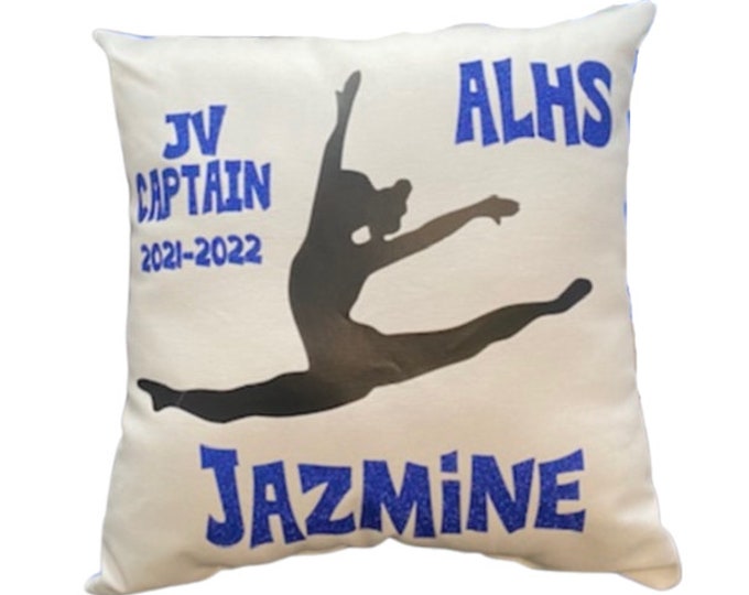 Personalized Dance Cheer Pillow - no poms -  Competition Team Recognition Girls Dance Christmas  DISCOUNTS available Cheerleading