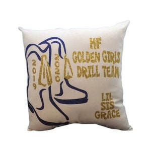 DRILL TEAM Pillow personalized boots, fringe, custom design | customizable gift for coach | Birthday Christmas Gift | Custom Printed gift