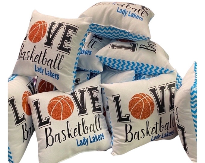 Basketball Team Gifts for the entire team LOVE BASKETBALL Pillow | Personalized sports gifts senior night Great Bulk Discount Up to 20% Off