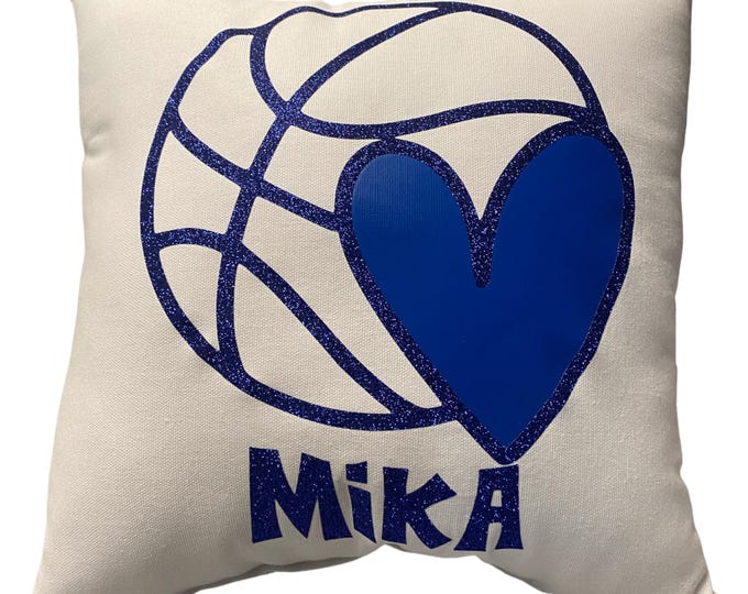 Basketball Team Gift Pillow with Heart Personalized for Girls Gifts for Basketball Birthday  Basketball Decor Senior Night Gifts