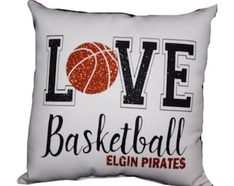 GIRLS Basketball Gift LOVE BASKETBALL Pillow | Personalized sports gifts | senior night | Valentines Birthday  Basketball Gift