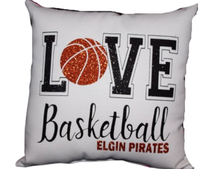 GIRLS Basketball Gift LOVE BASKETBALL Pillow | Personalized sports gifts | senior night | Valentines Birthday Christmas Basketball Gift