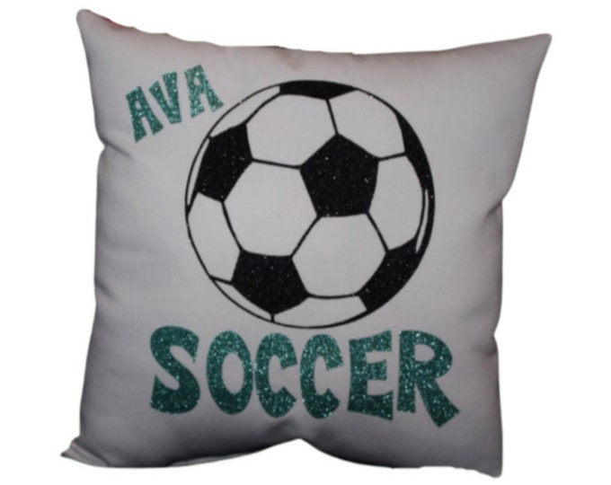 Soccer  Gift Unique gift for favorite soccer player custom printed and personalized pillow perfect for both boys and girls